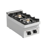 Gasherd - 400x700x350 mm – 13 kW – 2 Kochstellen - Gastro-Bedarf24 GmbH