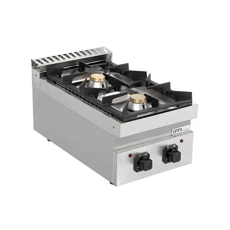 Gasherd - 400x700x350 mm – 13 kW – 2 Kochstellen - Gastro-Bedarf24 GmbH