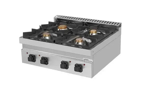 Gasherd - 800x700x350 mm – 28 kW – 4 Kochstellen - Gastro-Bedarf24 GmbH