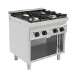 Gasherd - 800x700x850/900 mm - 4 Kochstellen - 28,5 kW - Gastro-Bedarf24 GmbH