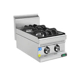 Gasherd mit 2 Brenner - 12,4 kW - Gastro-Bedarf24 GmbH