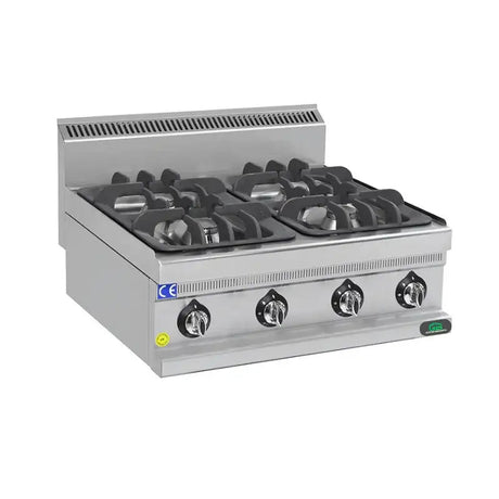 Gasherd mit 4 Brenner - 24,8 kW - Gastro-Bedarf24 GmbH