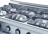 Gasherd mit 6 Brenner - 37,2 kW - Gastro-Bedarf24 GmbH