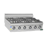 Gasherd mit 6 Brenner - 37,2 kW - Gastro-Bedarf24 GmbH