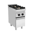Gasherd mit Türen - 400x700x850/900 mm – 13 kW – 2 Kochstellen - Gastro-Bedarf24 GmbH