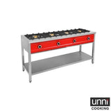 Gaskocher – 1685x600x850 mm - 4x8kW - Gastro-Bedarf24 GmbH