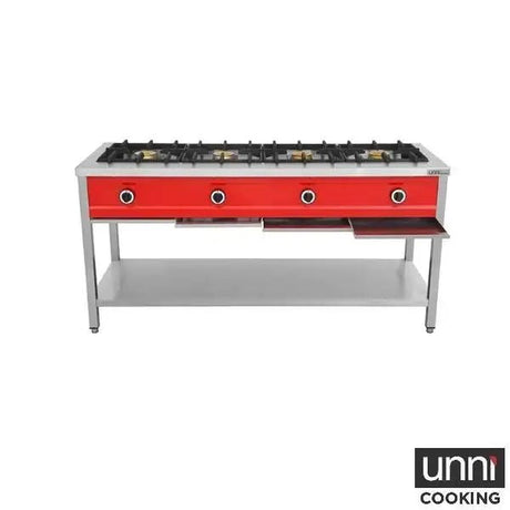 Gaskocher – 1685x600x850 mm - 4x8kW - Gastro-Bedarf24 GmbH