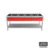 Gaskocher – 2000x600x850 mm - 5x8kW - Gastro-Bedarf24 GmbH