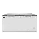 Gefriertruhe | 610L | Weiß/Edelstahl | -18°C bis -25°C | Statische Kühlung - Gastro-Bedarf24 GmbH