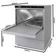 Geschirrspülmaschine Frontbedienung ENT 500-230 DP mit Abwasserpumpe - Gastro-Bedarf24 GmbH