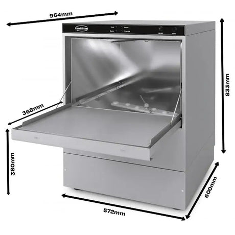 Geschirrspülmaschine Frontbedienung ENT 500-230 DP mit Abwasserpumpe - Gastro-Bedarf24 GmbH
