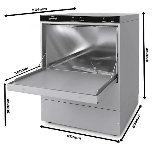 Geschirrspülmaschine Frontbedienung ENT 500-230 DP mit Abwasserpumpe - Gastro-Bedarf24 GmbH