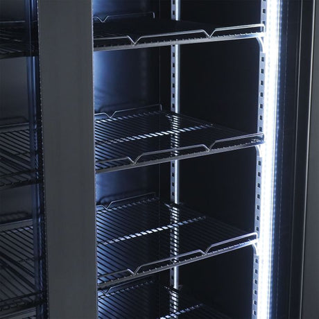 Getränkekühlschrank mit 3 Türen - Schwarz - 1200 Liter - 1600x600x2100 mm - inkl. Räder - Gastro-Bedarf24 GmbH