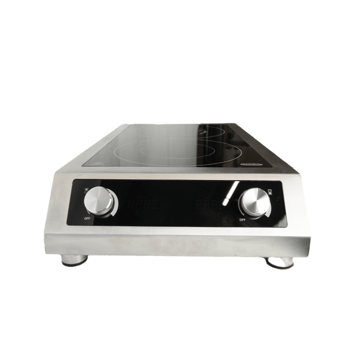 Induktionsherd 2 Zonen - Tischgerät - 408x700x145 mm - 7 kW - Gastro-Bedarf24 GmbH