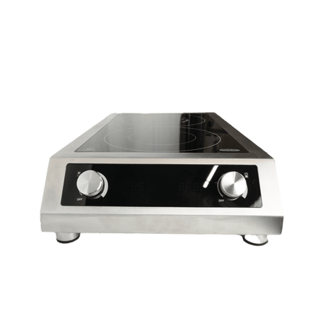 Induktionsherd 2 Zonen - Tischgerät - 408x700x145 mm - 7 kW - Gastro-Bedarf24 GmbH