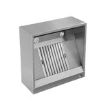 Kastenhaube - B1000xT1100xH400 - mit Filter & Lampe - Gastro-Bedarf24 GmbH