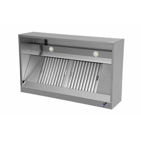 Kastenhaube - B1500xT950xH400 - mit Filter & Lampe - Gastro-Bedarf24 GmbH