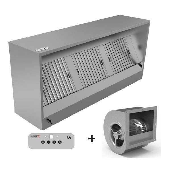 Kastenhaube - B2600xT950xH520 - mit Motor, Regler, Filter & Lampe - Gastro-Bedarf24 GmbH