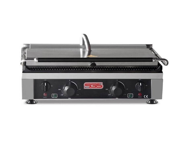 Kontaktgril / Oben-Unten gerillt / 3+3 kW / 40x60 cm / 230 V - Gastro-Bedarf24 GmbH