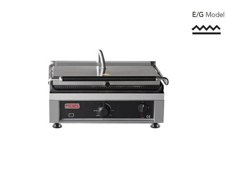 Kontaktgrill / Oben Gerillt / Unten Glatt / 2,1 kW / Tischgrill - Gastro-Bedarf24 GmbH