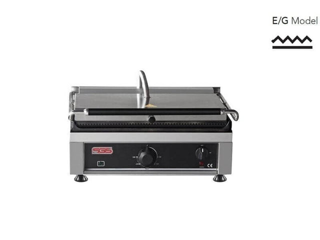 Kontaktgrill / Oben Gerillt / Unten Glatt / 2,1 kW / Tischgrill - Gastro-Bedarf24 GmbH