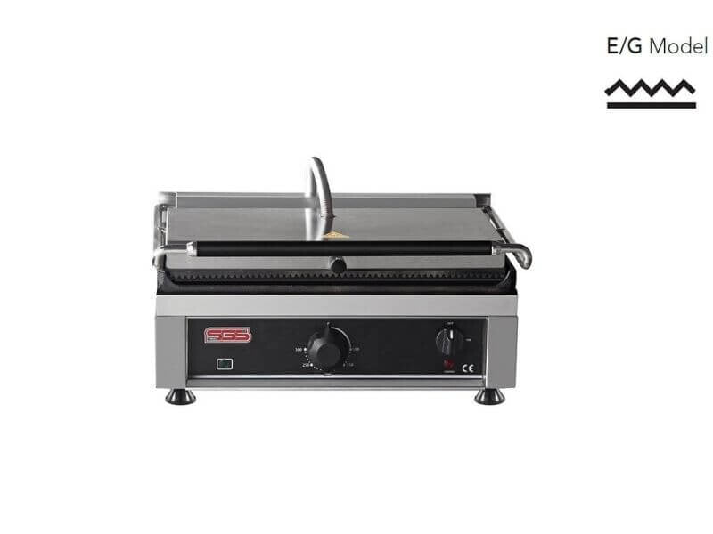 Kontaktgrill / Oben Gerillt / Unten Glatt / 2,1 kW / Tischgrill