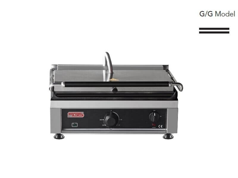 Kontaktgrill / Oben / Unten Glatt / 2,75 kW / Tischgrill / Paninimaker