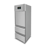 Kühlschrank – 1 Tür – GN 2/1 – 650 Liter – 1 Halbtür und 2 Schubladen - Gastro-Bedarf24 GmbH