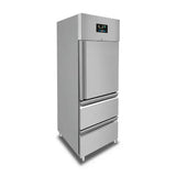 Kühlschrank – 1 Tür – GN 2/1 – 650 Liter – 1 Halbtür und 2 Schubladen - Gastro-Bedarf24 GmbH