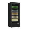 Kühlschrank | 614L | Schwarz | 0°C bis +10°C | Lüfterkühlung | Gebremste Rollen - Gastro-Bedarf24 GmbH