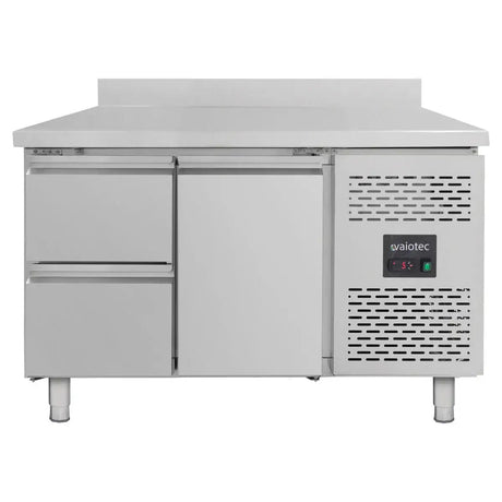 Kühltisch / 1 Tür & 2 Schubladen inkl. Aufkantung - Monoblock, 1360 x 700 mm - Gastro-Bedarf24 GmbH