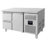 Kühltisch / 1 Tür & 2 Schubladen - Monoblock, 1360 x 700 mm - Gastro-Bedarf24 GmbH