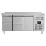 Kühltisch / 1 Tür & 4 Schubladen - Monoblock, 1795 x 700 mm - Gastro-Bedarf24 GmbH