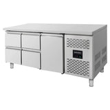 Kühltisch / 1 Tür & 4 Schubladen - Monoblock, 1795 x 700 mm - Gastro-Bedarf24 GmbH