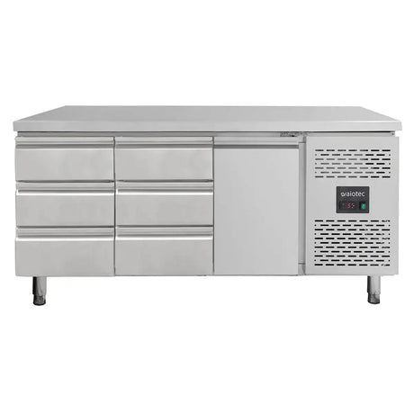 Kühltisch / 1 Tür & 6 Schubladen links/mitte - Monoblock, 1795 x 700 mm - Gastro-Bedarf24 GmbH
