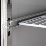 Kühltisch / 2 Türen & 4 Schubladen inkl. Aufkantung - Monoblock, 2230 x 700 mm - Gastro-Bedarf24 GmbH