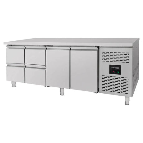 Kühltisch / 2 Türen & 4 Schubladen - Monoblock, 2230 x 700 mm - Gastro-Bedarf24 GmbH