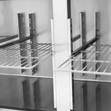 Kühltisch / 4-türig inkl. Aufkantung - Monoblock, 2230 x 700 mm - Gastro-Bedarf24 GmbH