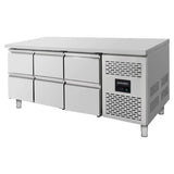Kühltisch / 6 Schubladen - Monoblock, 1795 x 700 mm - Gastro-Bedarf24 GmbH