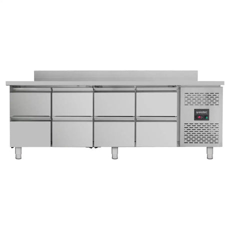 Kühltisch / 8 Schubladen inkl. Aufkantung - Monoblock, 2230 x 700 mm - Gastro-Bedarf24 GmbH