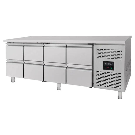 Kühltisch / 8 Schubladen - Monoblock, 2230 x 700 mm - Gastro-Bedarf24 GmbH