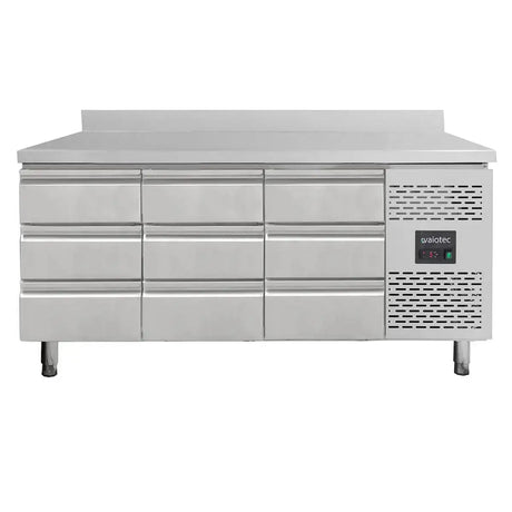 Kühltisch / 9 Schubladen inkl. Aufkantung - Monoblock, 1795 x 700 mm - Gastro-Bedarf24 GmbH