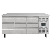 Kühltisch / 9 Schubladen - Monoblock, 1795 x 700 mm - Gastro-Bedarf24 GmbH
