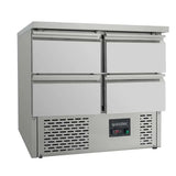 Kühltisch Mini / 2-fach - mit 4 Schubladen, 900 x 700 mm - Gastro-Bedarf24 GmbH