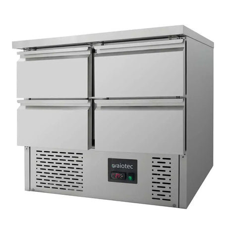 Kühltisch Mini / 2-fach - mit 4 Schubladen, 900 x 700 mm - Gastro-Bedarf24 GmbH