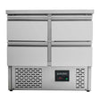 Kühltisch Mini / 2-fach - mit 4 Schubladen, 900 x 700 mm - Gastro-Bedarf24 GmbH