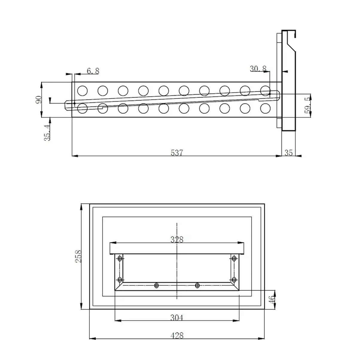 Kühltisch Mini / 2-fach - mit 4 Schubladen, 900 x 700 mm - Gastro-Bedarf24 GmbH