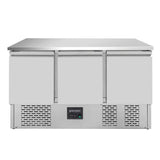 Kühltisch Mini / 3-fach - mit 3 Türen, 1365 x 700 mm - Gastro-Bedarf24 GmbH