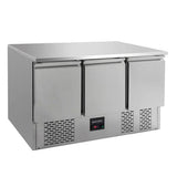 Kühltisch Mini / 3-fach - mit 3 Türen, 1365 x 700 mm - Gastro-Bedarf24 GmbH