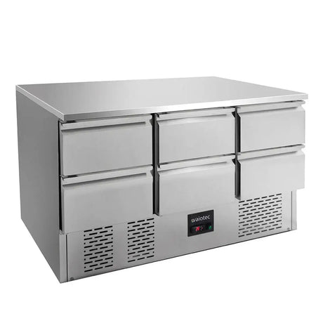 Kühltisch Mini / 3-fach - mit 6 Schubladen, 1365 x 700 mm - Gastro-Bedarf24 GmbH
